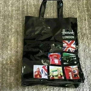 Harrods LONDON vinyl tote bag